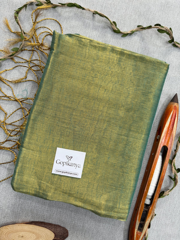 Pista Green  Handloom Tissue Cotton  Saree